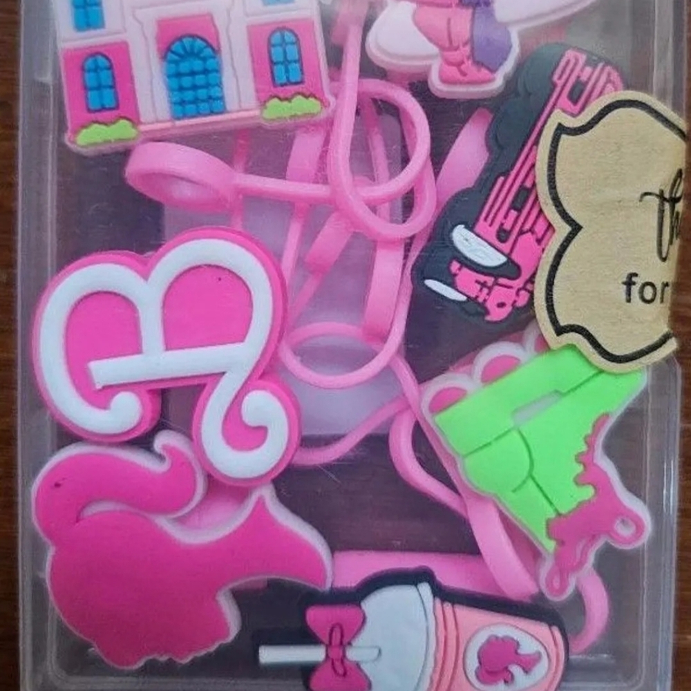 New | Barbie straw toppers